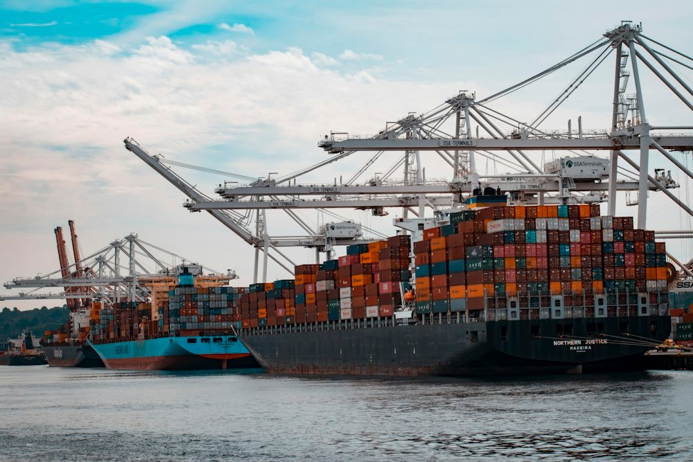 Shipping container storage depot in UAE